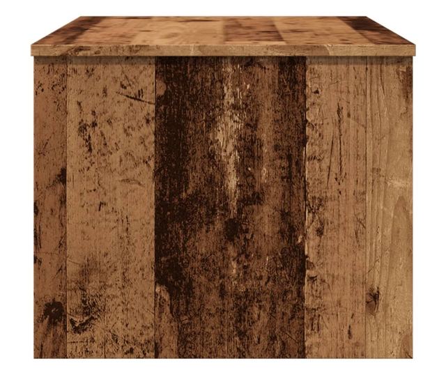 antik fa színű szerelt fa dohányzóasztal 80 x 50,5 x 41,5 cm