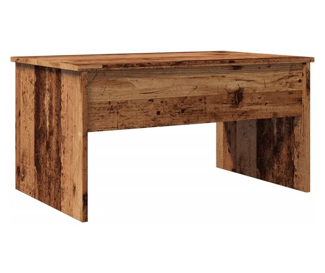 antik fa színű szerelt fa dohányzóasztal 80 x 50,5 x 41,5 cm