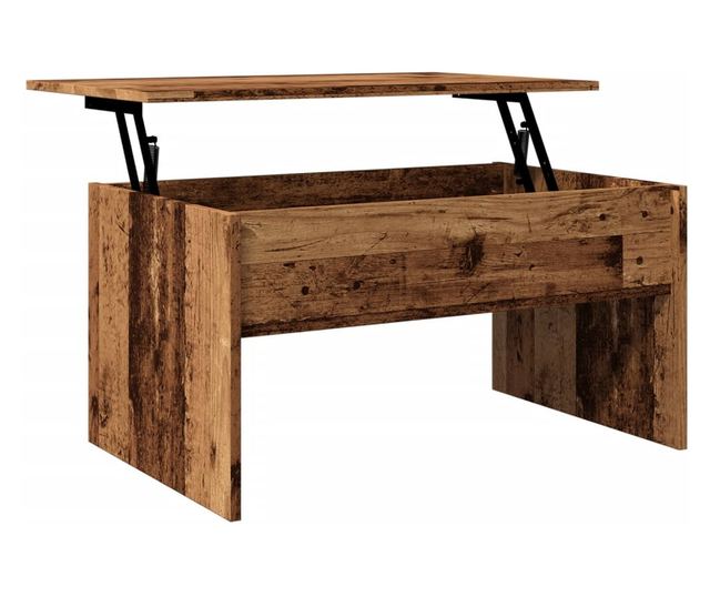 antik fa színű szerelt fa dohányzóasztal 80 x 50,5 x 41,5 cm