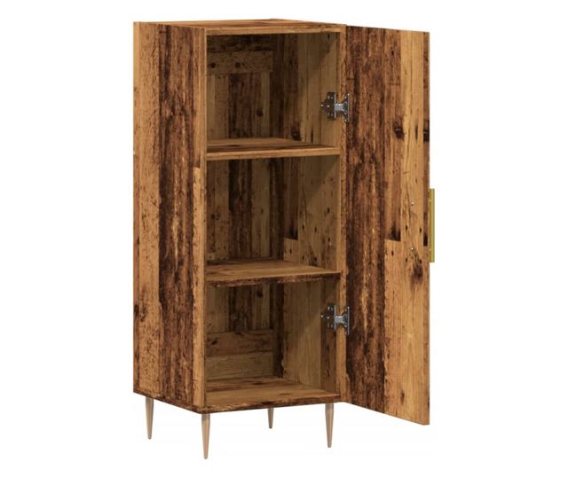 antik fa színű szerelt fa tálalószekrény 34,5 x 34 x 90 cm