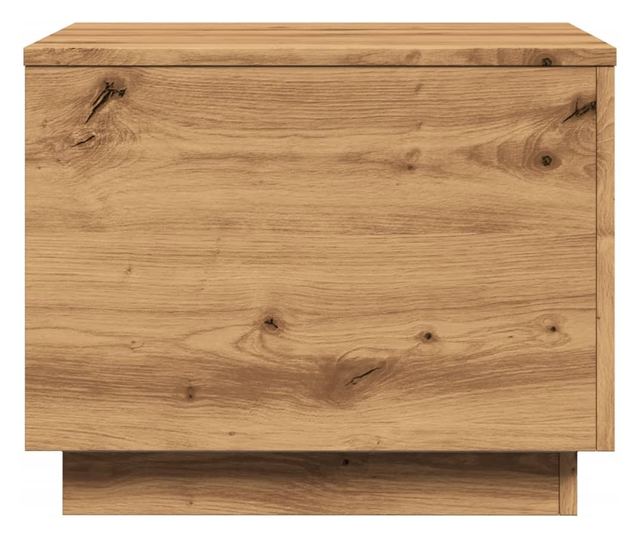 kézműves tölgy színű dohányzóasztal LED-lámpákkal 50x50x40cm