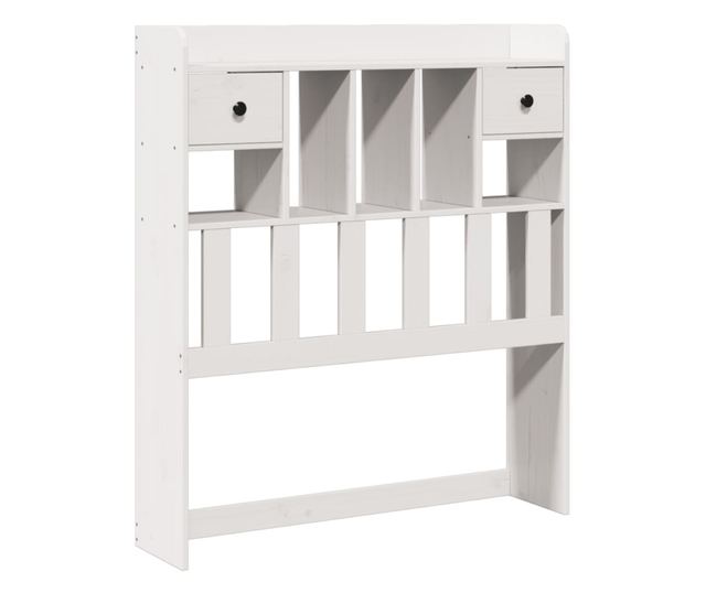 fehér tömör fenyőfa fejtámla tárolóval 75 cm