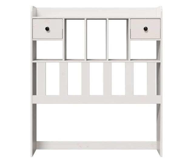 fehér tömör fenyőfa fejtámla tárolóval 75 cm