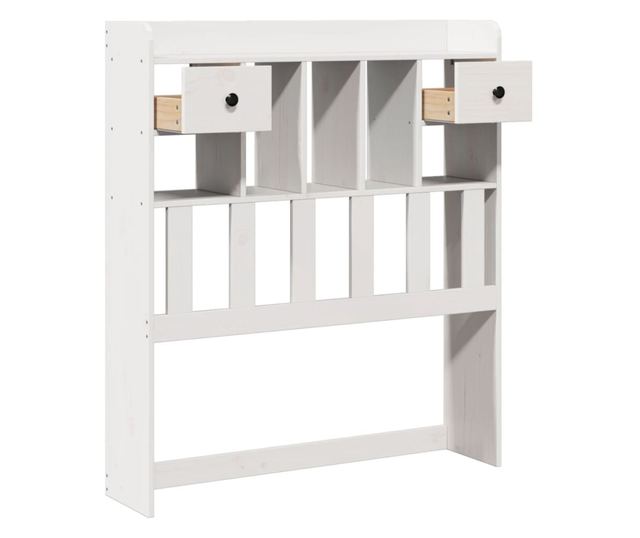 fehér tömör fenyőfa fejtámla tárolóval 75 cm