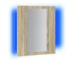 sonoma tölgy tükrös fürdőszobaszekrény LED-ekkel 40x12x45 cm
