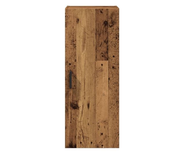 antik fa színű szerelt fa fali szekrény 34,5 x 34 x 90 cm