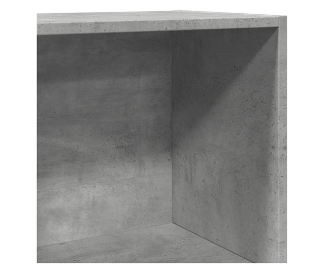 betonszürke szerelt fa könyvespolc 40 x 30 x 152 cm