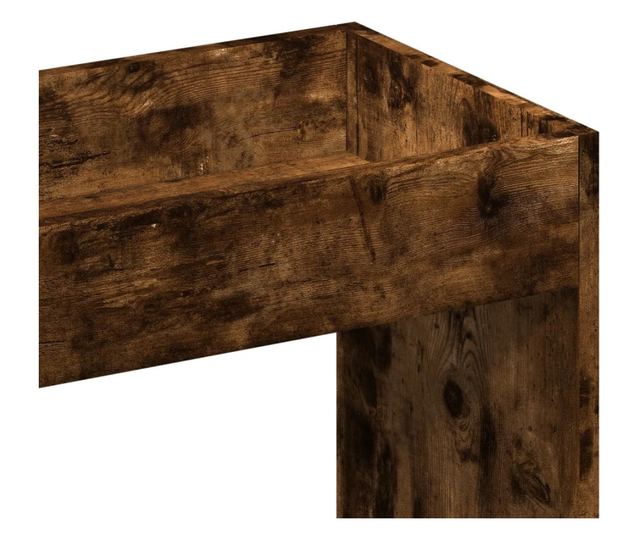 füstös tölgy színű szerelt fa magasszekrény 63 x 33 x 140 cm