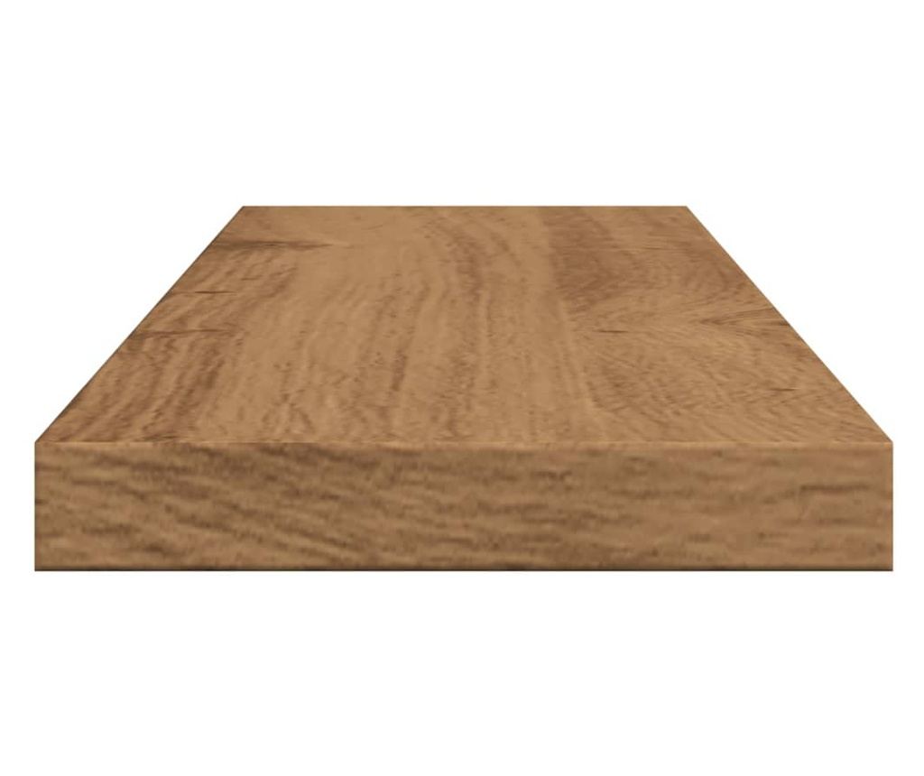 4 db kézműves tölgy színű szerelt fa könyvespolc 60x10x1,5 cm - 6