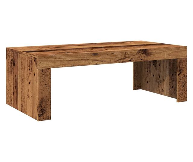 antik fa színű szerelt fa dohányzóasztal 102 x 50 x 35 cm