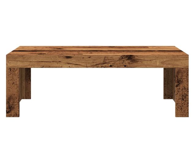 antik fa színű szerelt fa dohányzóasztal 102 x 50 x 35 cm