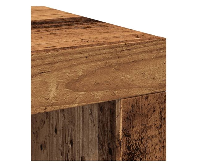 antik fa színű szerelt fa dohányzóasztal 102 x 50 x 35 cm