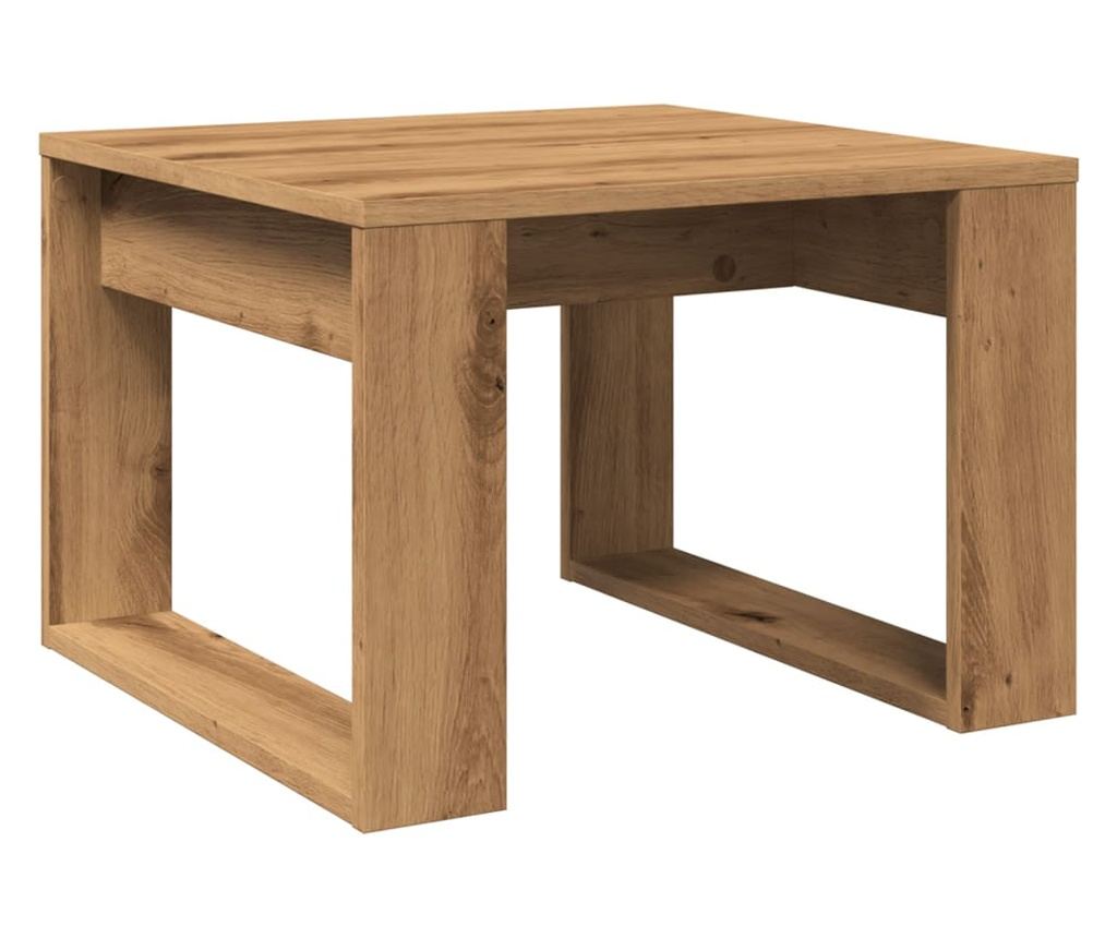 kézműves tölgy színű szerelt fa kisszekrény 50 x 50 x 35 cm - 2