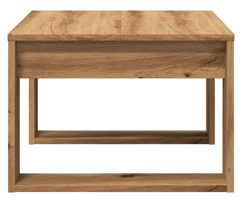 kézműves tölgy színű szerelt fa kisszekrény 50 x 50 x 35 cm - 5