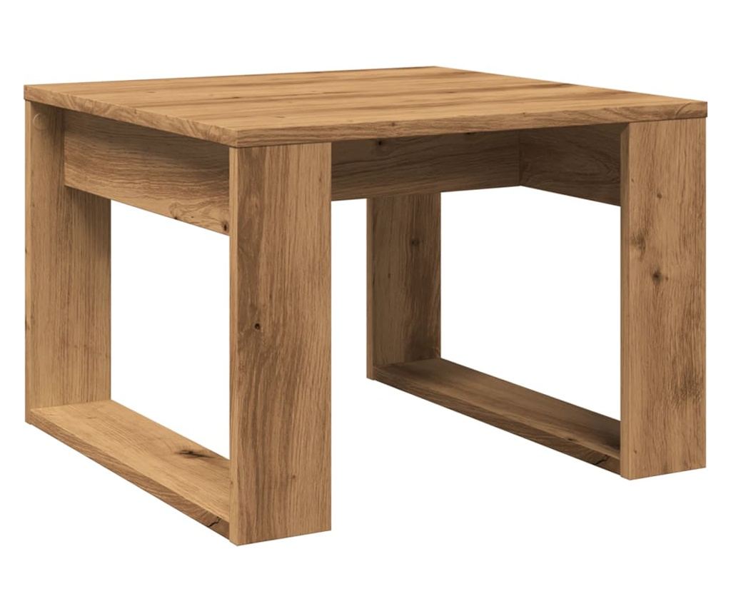 kézműves tölgy színű szerelt fa kisszekrény 50 x 50 x 35 cm - 6