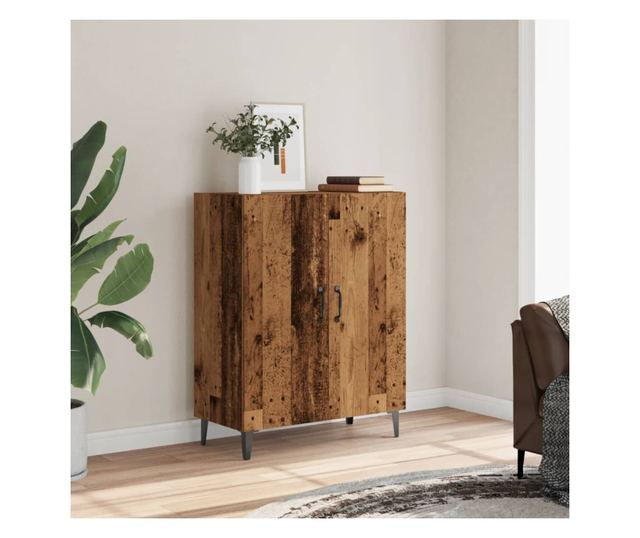 antik fa színű szerelt fa tálalószekrény 70 x 34 x 90 cm