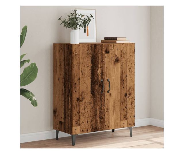 antik fa színű szerelt fa tálalószekrény 70 x 34 x 90 cm