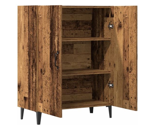 antik fa színű szerelt fa tálalószekrény 70 x 34 x 90 cm