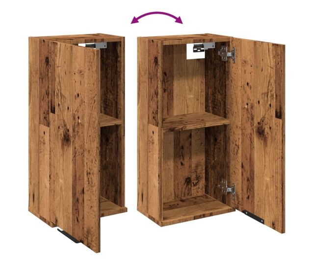 kézműves tölgy színű fali fürdőszobaszekrény 32 x 20 x 67 cm