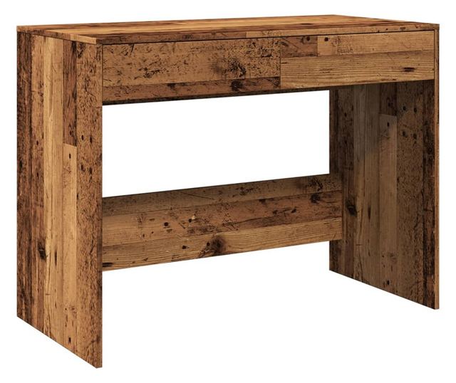 antik fa színű szerelt fa íróasztal 101 x 50 x 76,5 cm