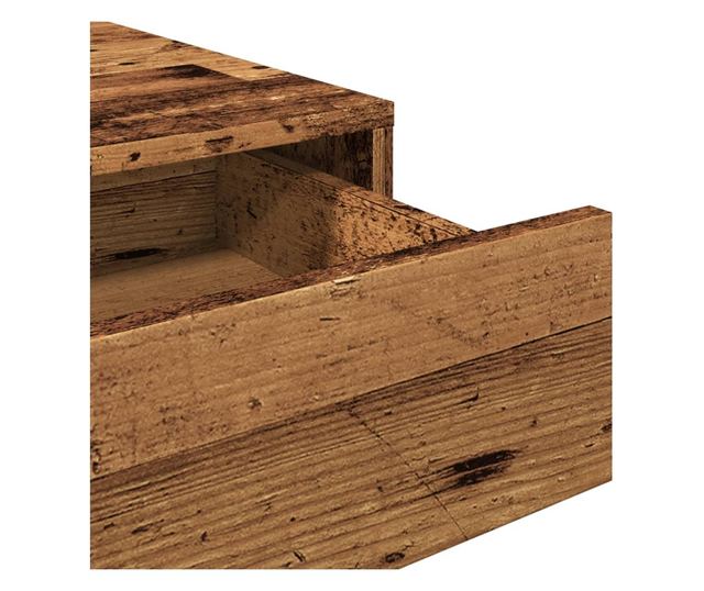 antik fa színű szerelt fa íróasztal 101 x 50 x 76,5 cm