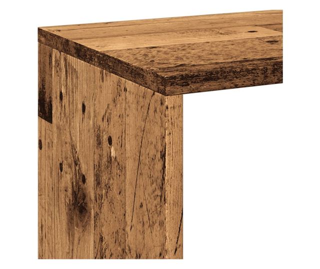 antik fa színű fa térelválasztó könyvespolc 69,5x29x103,5 cm