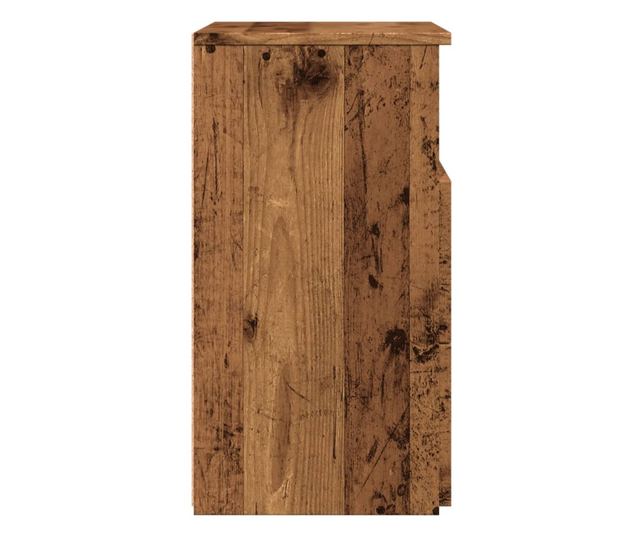 2 db antik fa színű szerelt fa éjjeliszekrény 50 x 32 x 60 cm