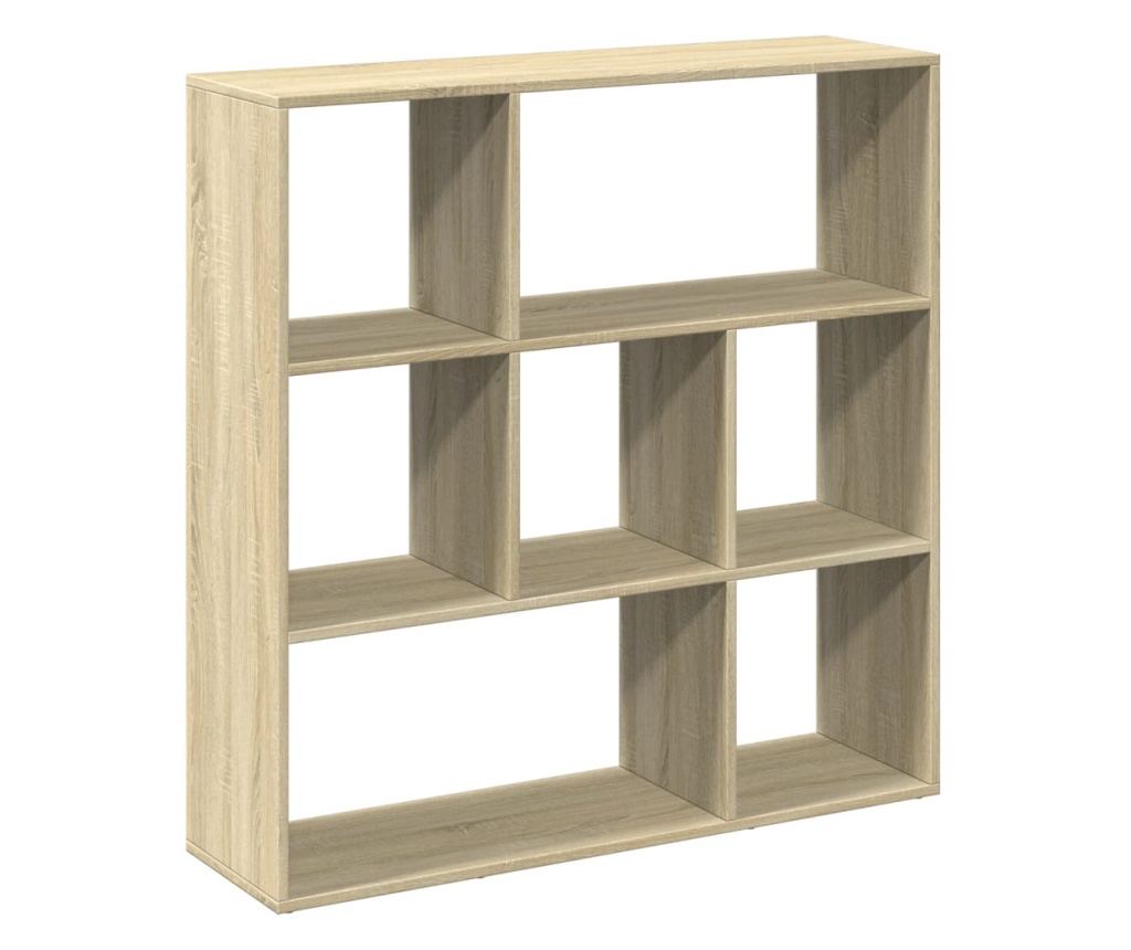 sonoma tölgy szerelt fa elválasztó könyvespolc 102x29x103,5 cm - 2