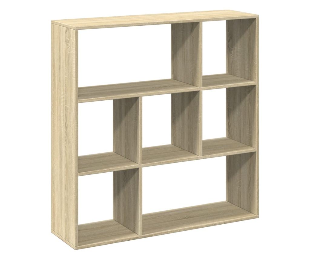 sonoma tölgy szerelt fa elválasztó könyvespolc 102x29x103,5 cm - 7