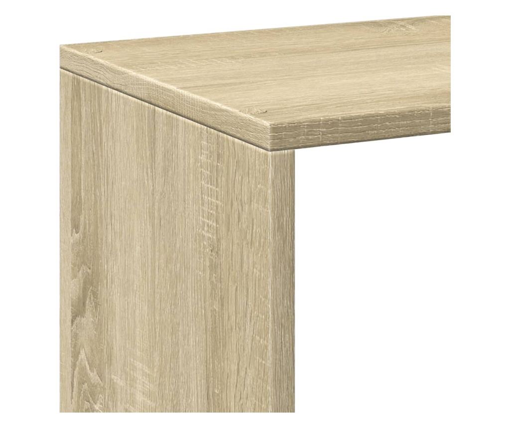 sonoma tölgy szerelt fa elválasztó könyvespolc 102x29x103,5 cm - 9