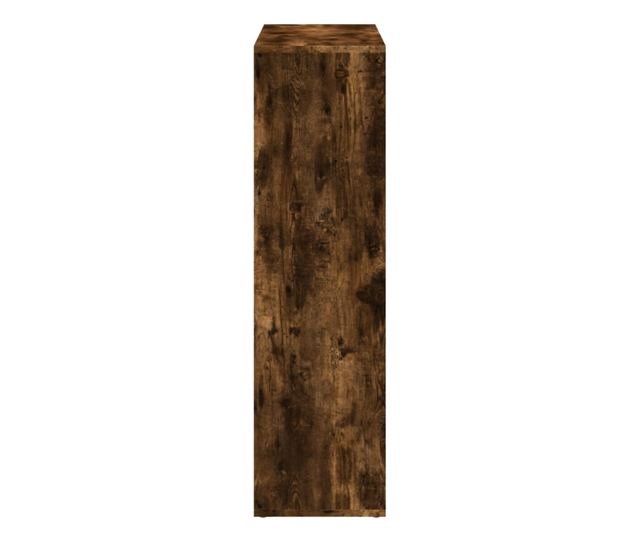 füstös tölgy szerelt fa elválasztó könyvespolc 102x29x103,5 cm