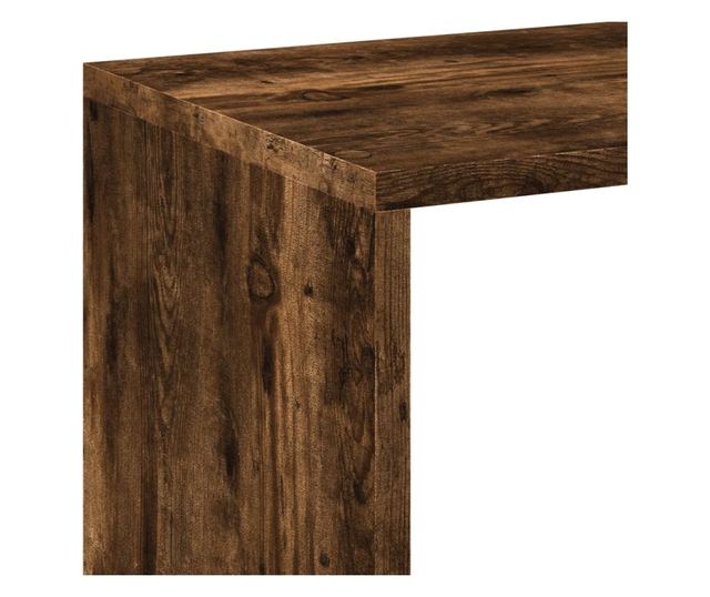 füstös tölgy szerelt fa elválasztó könyvespolc 102x29x103,5 cm