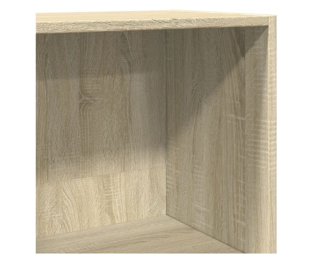 sonoma tölgy színű szerelt fa könyvespolc 40 x 30 x 189 cm - 7