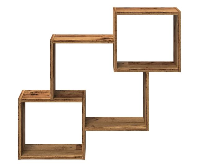 antik fa színű szerelt fa faliszekrény 78 x 18 x 71 cm