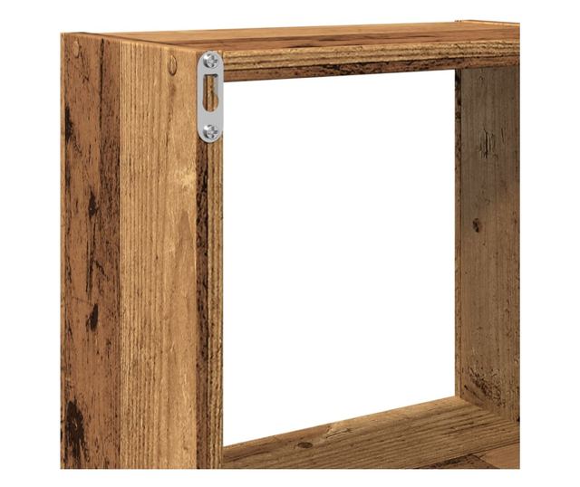 antik fa színű szerelt fa faliszekrény 78 x 18 x 71 cm