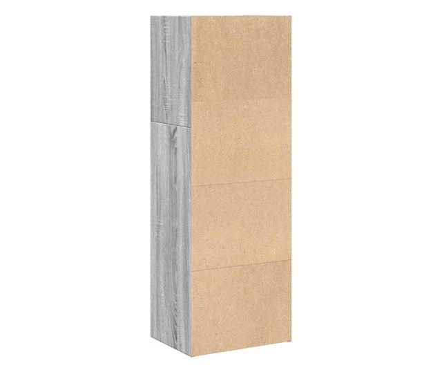 szürke sonoma színű szerelt fa könyvespolc 40 x 30 x 114 cm