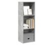 betonszürke szerelt fa könyvespolc 40 x 30 x 114 cm