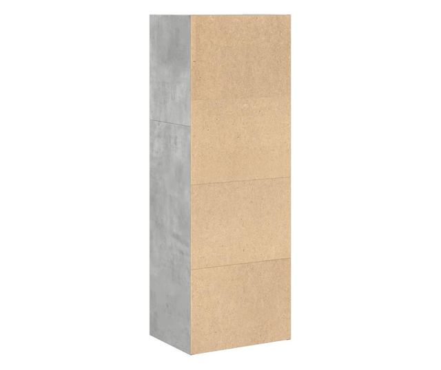 betonszürke szerelt fa könyvespolc 40 x 30 x 114 cm