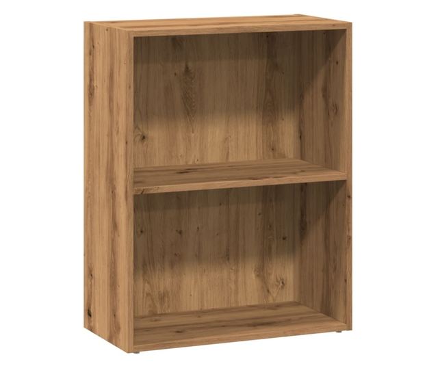 kézműves tölgy színű szerelt fa könyvespolc 60 x 30 x 77 cm