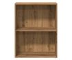 kézműves tölgy színű szerelt fa könyvespolc 60 x 30 x 77 cm
