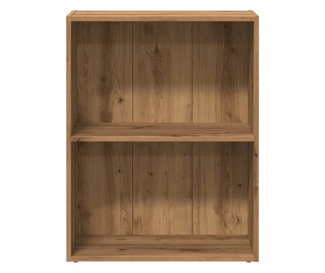 kézműves tölgy színű szerelt fa könyvespolc 60 x 30 x 77 cm