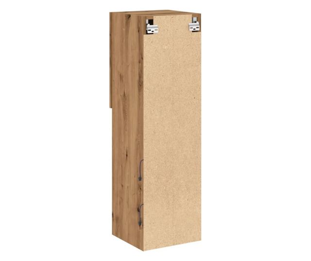 kézműves tölgy színű TV-szekrény LED-lámpákkal 30,5x30x102 cm