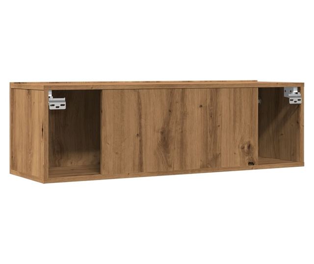 2 db kézműves tölgy falra szerelhető TV-szekrény 100x30x30 cm