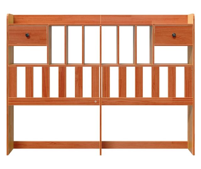 viaszbarna tömör fenyőfa fejtámla tárolóval 140 cm