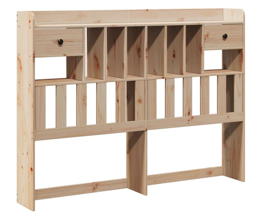 tömör fenyőfa fejtámla tárolóval 140 cm - 2