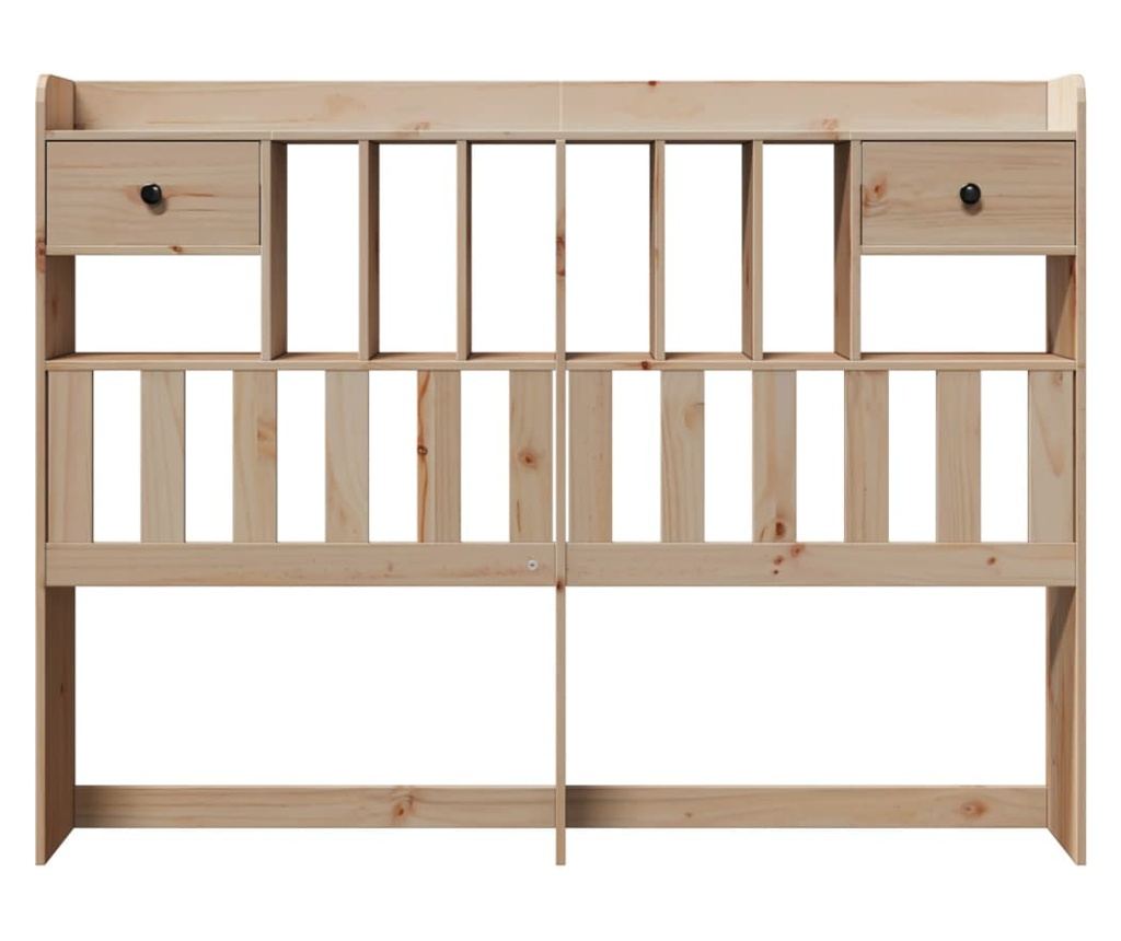 tömör fenyőfa fejtámla tárolóval 140 cm - 3