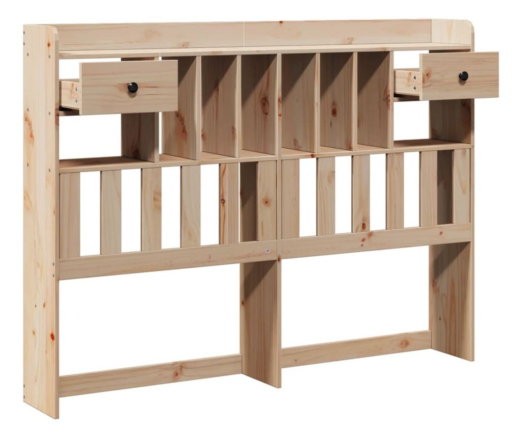 tömör fenyőfa fejtámla tárolóval 140 cm - 4