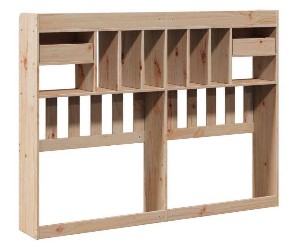 tömör fenyőfa fejtámla tárolóval 140 cm - 6