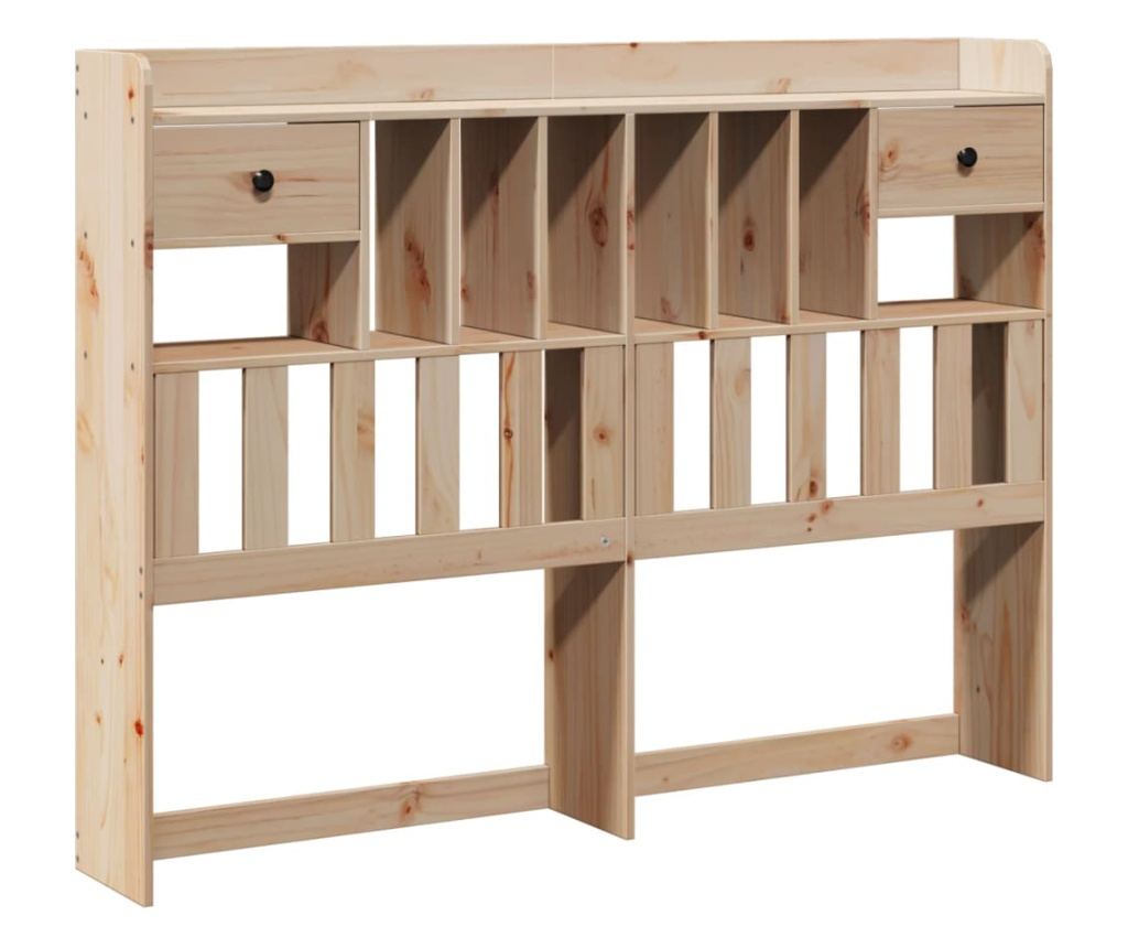 tömör fenyőfa fejtámla tárolóval 160 cm - 2