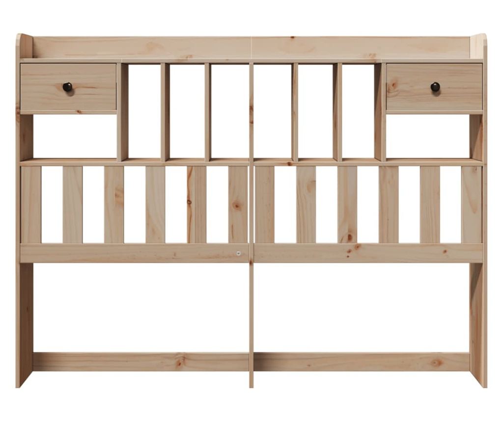 tömör fenyőfa fejtámla tárolóval 160 cm - 3